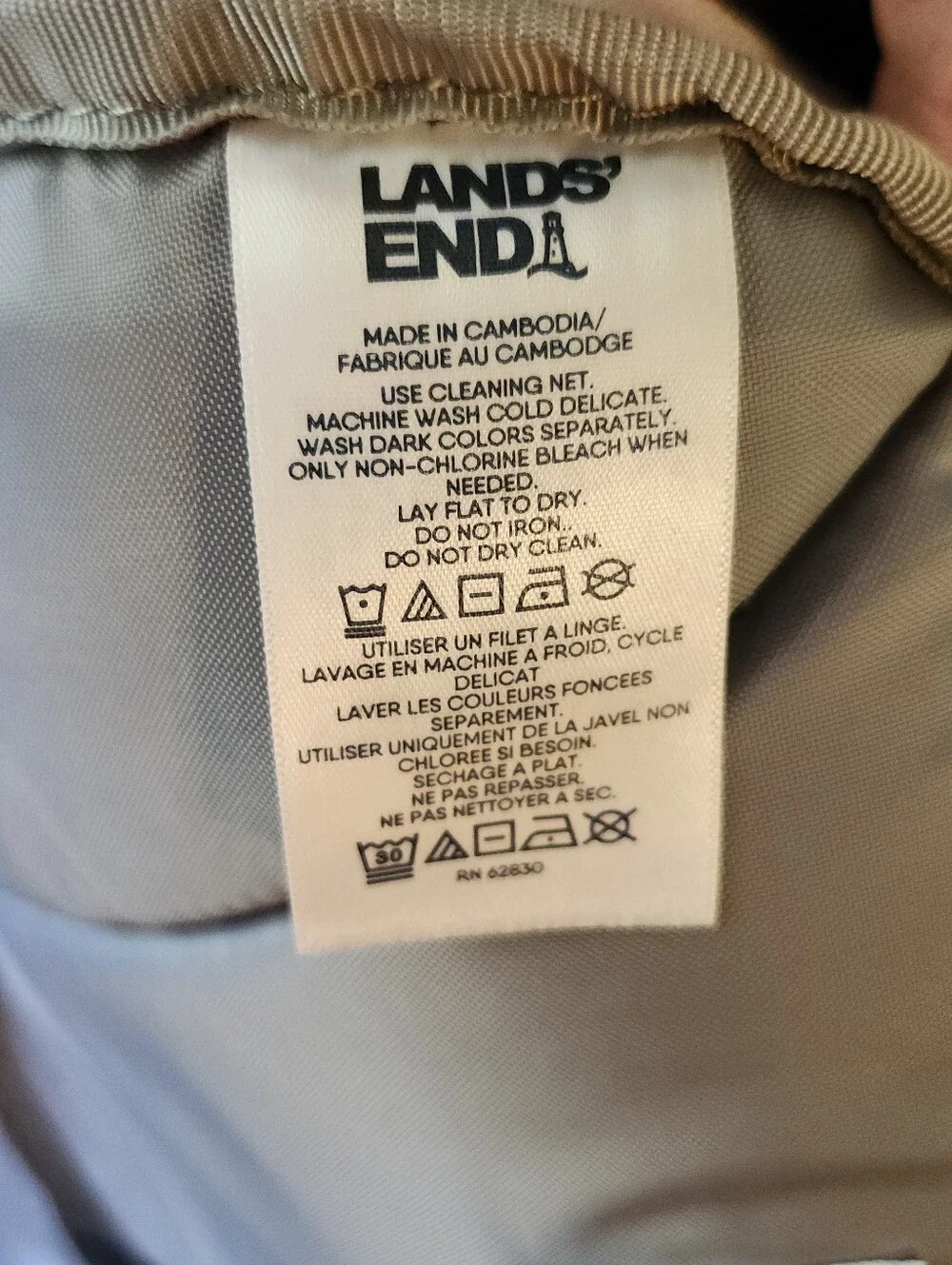 Lands' End Classmate Backpack Orange Camo Medium & Lunchbox Set GUC